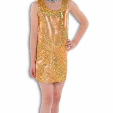Gouden glitter jurk voor meisjes