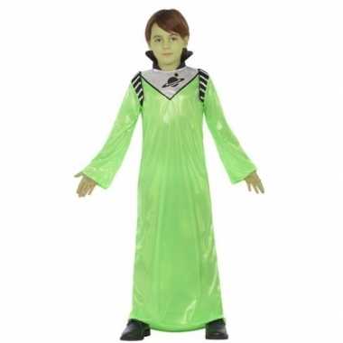 Groene alien koning zharor verkleedkleding voor jongens