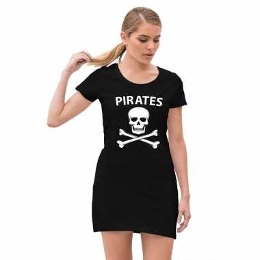 Piraten carnavalsjurkje / jurk zwart voor dames