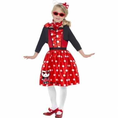 Verkleedkleding hello kitty rood