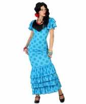 Blauwe flamenco jurk voor dames