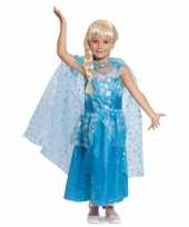 Blauwe ijsprinsessen jurk voor meisjes