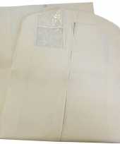 Extra lange witte beschermhoes voor kleding kleren 65 x 180 cm