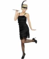 Flapper twenties verkleedkleding zwart voor dames 10110953