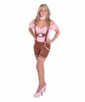 Oktoberfest lederhose met blouse voor dames