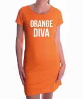 Oranje orange diva dress koningsdag jurkje voor dames