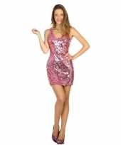 Roze disco glitter jurkje voor dames