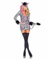 Savanna zebra kostuum voor dames