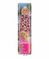 Speelgoed barbie trendy pop met roze jurkje en blond haar voor meisjes kinderen