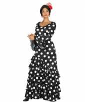 Zwarte flamenco verkleedjurk voor dames