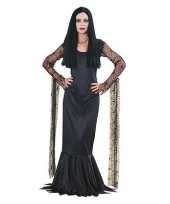 Zwarte morticia jurk dames